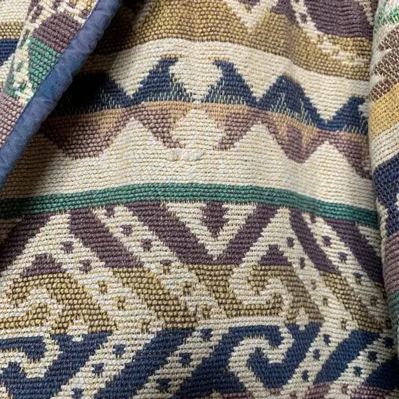 Vintage 80s New Identity women's woven cotton southwestern print blazer XL - Picture 9 of 10